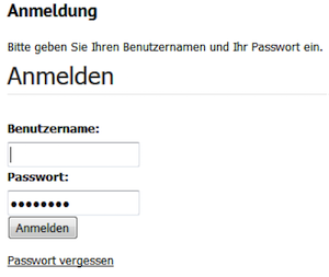 Anmeldemaske: Login mit der persönlichen Dienst-E-Mail
